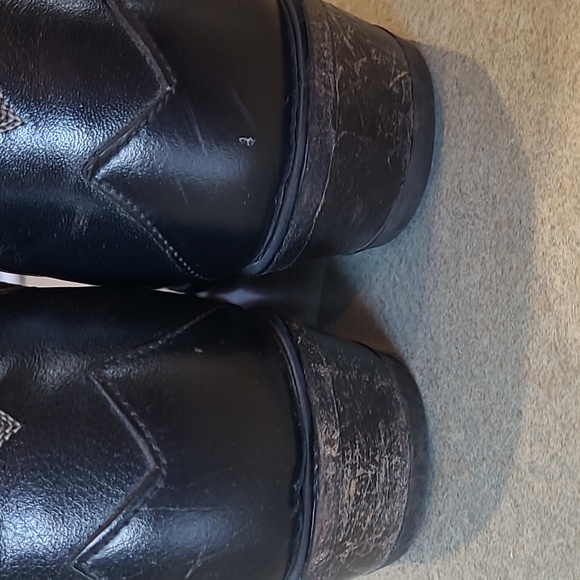 Tony Lama Men's 10.5D Style C 1912 Black Leather Cowboy boots - Picture 8 of 16